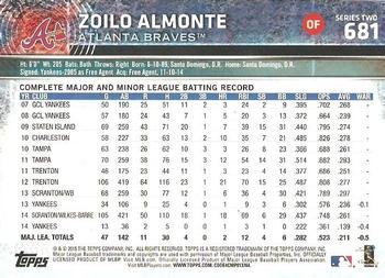 2015 Topps - Limited #681 Zoilo Almonte Back