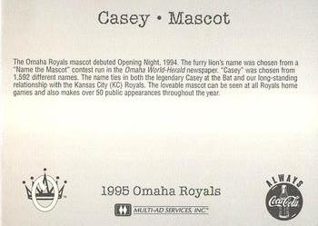 1995 Multi-Ad Omaha Royals #NNO Casey Back