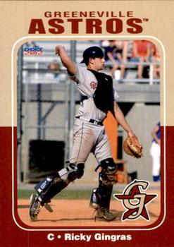 2012 Choice Greeneville Astros #09 Ricky Gingras Front