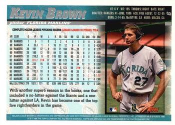 1998 Topps Opening Day #6 Kevin Brown Back