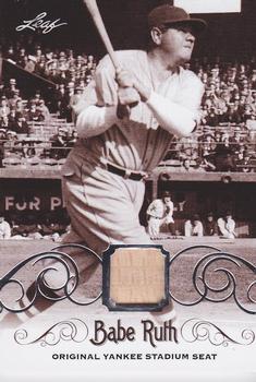 2016 Leaf Babe Ruth Collection - Original Yankee Stadium Seat Silver #YS-80 Babe Ruth Front