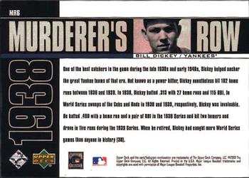 2000 Upper Deck Yankees Legends - Murderer's Row #MR6 Bill Dickey  Back