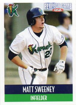 2007 Perfect Game Cedar Rapids Kernels #21 Matt Sweeney Front