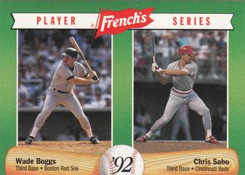 1992 French's #14 Wade Boggs / Chris Sabo Front