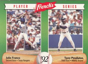 1992 French's #3 Julio Franco / Terry Pendleton Front