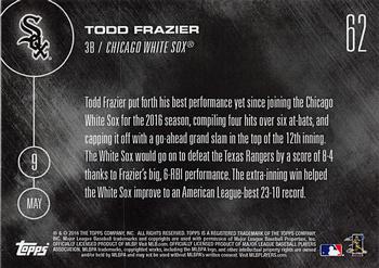 2016 Topps Now #62 Todd Frazier Back