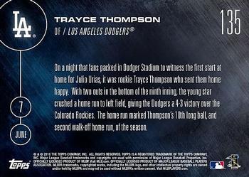 2016 Topps Now #135 Trayce Thompson Back