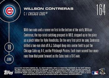 2016 Topps Now #164 Willson Contreras Back