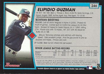 2001 Bowman - Gold #246 Elpidio Guzman Back
