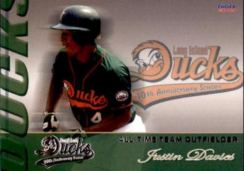 2009 Choice Long Island Ducks 10th Anniversary All-Time Team #8 Justin Davies Front