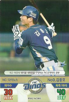 2016 SMG Ntreev Baseball's Best Players Diamond Winners #PA02-NC005 Jong-Ho Kim Front