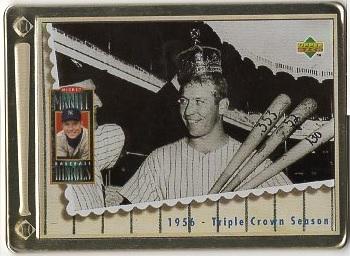 1995 Upper Deck Baseball Heroes Mickey Mantle 8-Card Tin #3 1956 - Triple Crown Season Front