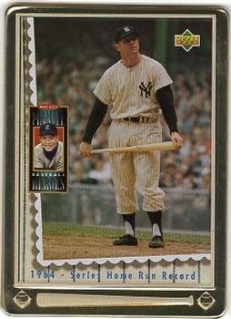 1995 Upper Deck Baseball Heroes Mickey Mantle 8-Card Tin #6 1964 - Series Home Run Record Front
