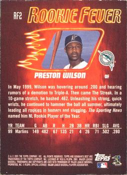 2001 Bowman's Best - Rookie Fever #RF2 Preston Wilson  Back