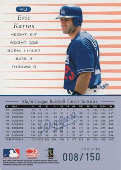 2001 Donruss - 1999 Retro Stat Line Season #40 Eric Karros Back
