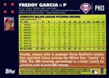 2007 Topps Philadelphia Phillies #PHI3 Freddy Garcia Back