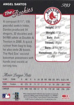 2001 Donruss - Baseball's Best The Rookies Bronze #R93 Angel Santos  Back