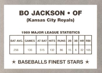 1990 Baseballs Finest Stars (unlicensed) #NNO Bo Jackson Back