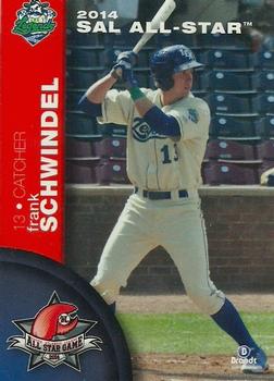 2014 Brandt South Atlantic League South Division All-Stars #22 Frank Schwindel Front