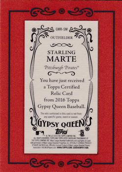 2016 Topps Gypsy Queen - Mini Relic #GMR-SM Starling Marte Back