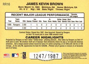 2001 Donruss - Rookie Reprints #RR16 Kevin Brown Back