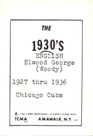 1972 TCMA The 1930's #NNO Woody English Back