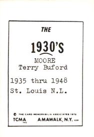 1972 TCMA The 1930's #NNO Terry Moore Back