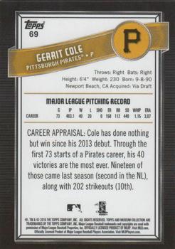 2016 Topps Museum Collection - Green #69 Gerrit Cole Back