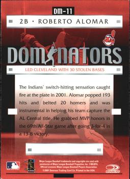 2001 Donruss Class of 2001 - Dominators #DM-11 Roberto Alomar  Back