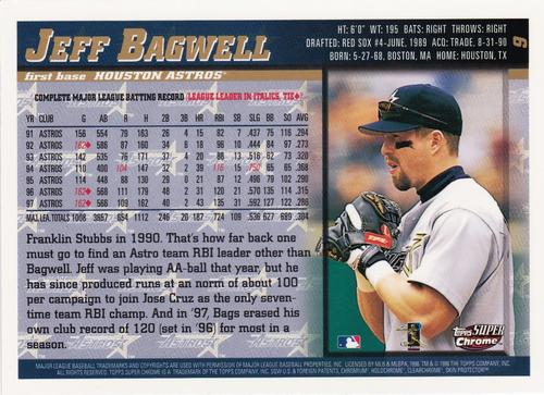 1998 Topps SuperChrome #9 Jeff Bagwell Back