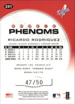 2001 Donruss Class of 2001 - First Class #231 Ricardo Rodriguez Back