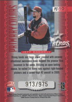 2001 Donruss Elite - Primary Colors Red #PC-10 Jeff Bagwell  Back