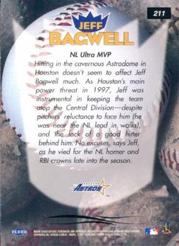 1998 Ultra #211 Jeff Bagwell Back