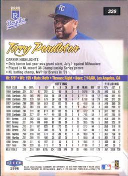 1998 Ultra #326 Terry Pendleton Back