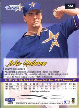 1998 Ultra #338 John Halama Back