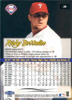 1998 Ultra #36 Ricky Bottalico Back
