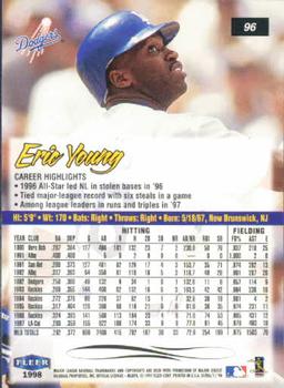 1998 Ultra #96 Eric Young Back