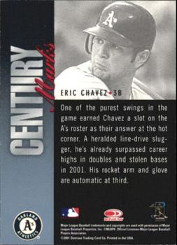 2001 Donruss Signature - Century Marks Masters Series #NNO Eric Chavez  Back