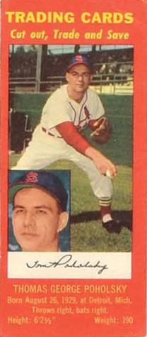 1955 Hunter Wieners St. Louis Cardinals #NNO Thomas George Poholsky Front