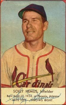 1954 Hunter Wieners St. Louis Cardinals #NNO Solly Hemus Front