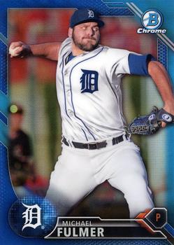 2016 Bowman - Chrome Prospects Blue Refractor #BCP91 Michael Fulmer Front