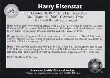 2003 Jewish Major Leaguers #56 Harry Eisenstat Back
