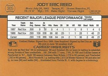 1989 Donruss #305 Jody Reed Back