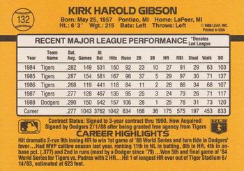1989 Donruss #132 Kirk Gibson Back