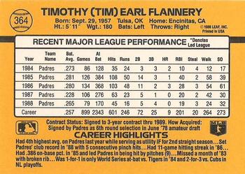 1989 Donruss #364 Tim Flannery Back