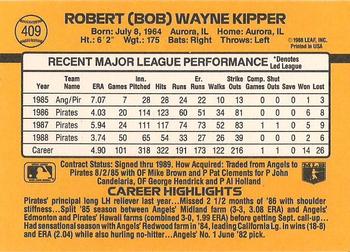 1989 Donruss #409 Bob Kipper Back