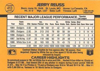 1989 Donruss #413 Jerry Reuss Back