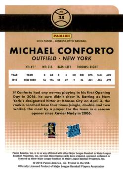 2016 Donruss Optic #38 Michael Conforto Back