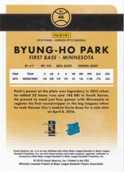 2016 Donruss Optic #46 Byung-ho Park Back