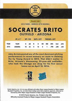 2016 Donruss Optic #58 Socrates Brito Back